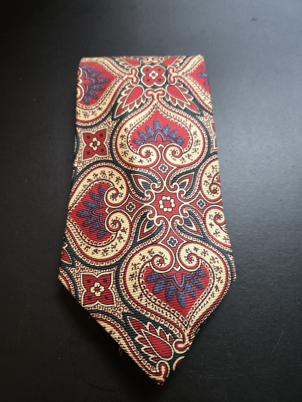 Polo By Ralph Lauren Vintage Tie Multicolor Floral Silk Paisley